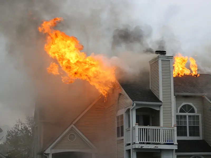 Fire damage restoration services